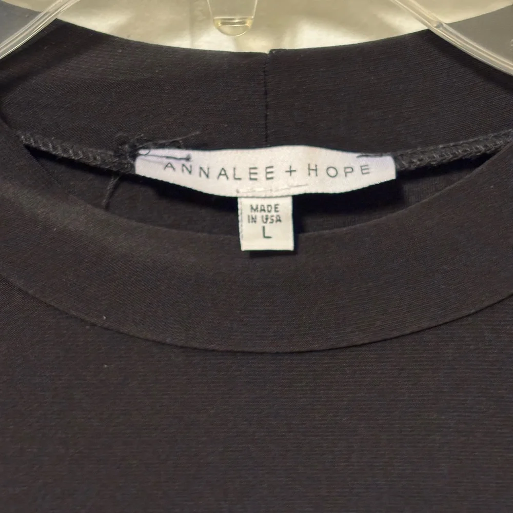 EUC Annalee + Hope Black Mockneck Skater Tent Mini Midi Dress | Women’s Large - Picture 2 of 11
